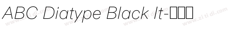 ABC Diatype Black It字体转换